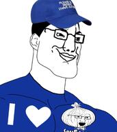 autism autistic blue_hat blue_shirt chad chud chudcel gigachad glasses i_heart i_love muscles muscular_male please_be_paitent_i_have_autism shirt_with_words soybooru variant:chudjak // 1080x1210 // 85.8KB