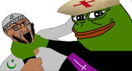 amphibian beard bloodshot_eyes brown_skin choker christian_cross christian_identity christianity clothes cross crucifix crying frog glasses hat islam keffiyeh large_eyebrows mudshit mudturd nas:pepe necklace nigger open_mouth pedophile pedophilia pepe_the_frog pisslam priest prophet_mutthammad_(police_be_upon_xhyir) shitskin soyjak star_and_crescent stretched_mouth taqiyah tmd variant:cryboy_soyjak // 1200x653 // 134.3KB