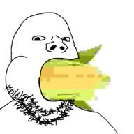 corn looking_at_you low_resolution open_mouth soyjak subvariant:blowjob_gapejak variant:gapejak // 872x872 // 103.2KB