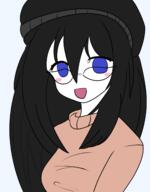 beanie blue_eyes blush clothes cute female glasses hair long_hair open_mouth sisa smile variant:soytan // 1771x2268 // 394.8KB