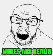 angry bomb glasses nuclear open_mouth soyjak stubble text variant:feraljak // 500x527 // 241.6KB