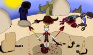 artist:crimsonvoidhydra1488 beard blood glasses gore holding_object im_a_lazy_faggot_so_tag_this_for_me meta:tagme monster nate op_is_a_retarded_lazy_faggot_for_not_tagging_his_own_shit soyjak spear sun variant:unknown // 1920x1128 // 648.6KB