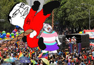 glasses hanging kick lgbt nsfw open_mouth pride_parade rope smug suicide swastika tongue tranny variant:bernd variant:chudjak yellow_teeth // 1200x822 // 377.9KB
