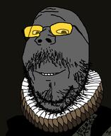 admin classical_art_parody darkness glasses happy meta:Not_OC portrait smile soot soot_colors soyjak_party subvariant:wholesome_soyjak variant:gapejak // 750x919 // 34.2KB