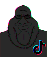 app black_skin chromatic_aberration glasses glitch logo smile social_media stubble tiktok transparent_background variant:gabagool // 700x850 // 76.4KB