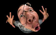arm black_background fisheye_lens glasses glasses_askew hair hand hands_up irl irl_soy lips looking_at_you mustache open_mouth series:irl_soyjaks soyboy variant:fisheyejak variant_origin white_skin // 800x500 // 49.6KB