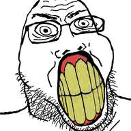 angry clenched_teeth glasses merge soyjak stubble variant:feraljak variant:markiplier_soyjak2 yellow_teeth // 639x736 // 230.7KB