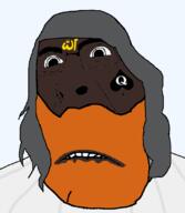 allah allah_is_non_existent allah_pidoras arabic_text beard biting_lip black_skin brown_skin frown god grey_hair islam nigger orange_hair queen_of_spades subvariant:hornyson variant:cobson white_shirt // 721x828 // 74.1KB
