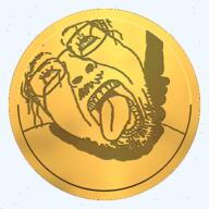 3d animated coin crying glasses hair hanging open_mouth rope soyjak stubble suicide tongue variant:bernd // 500x500 // 821.8KB