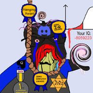 2soyjaks ack award badge black_skin bloodshot_eyes distorted dumb-ass holding_object iq_bell_curve jake jakparty_soy jude meta:op_took_a_selfie_of_xerself noose queen_of_spades sashley spiral stubble trend:jartycuck trend:slopjak variant:feraljak variant:soytan yellow_teeth // 1024x1024 // 778.0KB