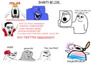 ack blond clothes coaxed_into_a_snafu crying discord drawing flag:transgender_pride_flag glasses hair hanging hat lips maga nate nazism purple_hair retard screaming soyjak soyjak_party stubble swastika text transgender_flag variant:angry_soyjak variant:chudjak variant:soyak variant:unknown wojak yellow_hair // 1600x1094 // 471.6KB