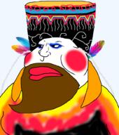 beard carnival chinelos colorful costume makeup transparent_background variant:meximutt // 888x1000 // 229.6KB