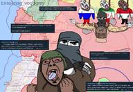 ack arm brown_skin camouflage clothes color cyrillic_text flag flag:iran flag:russia flag:syria glasses iran islam leg liveuamap map open_mouth rebel russia subvariant:chudjak_front syria syrian_civil_war teeth the_weak_should_fear_the_strong variant:bernd variant:chudjak watermark // 1280x886 // 233.2KB
