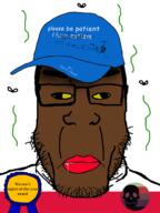 award badge brown_skin bug cap closed_mouth clothes drama drool flag flag:poland fly glasses hair hat meta:op_took_a_selfie_of_xerself necrophilia nigger poland retard slopjak soyjak stinky stubble text variant:markiplier_soyjak warsaw warsaw's_rapist_of_the_year_award // 1125x1500 // 380.2KB