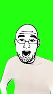 clothes glasses green_screen meta:ai_generated oh_when_the_saints_are_marching_in open_mouth soyjak stubble variant:shirtjak video viggle // 720x1280, 19.6s // 5.4MB