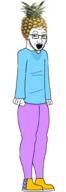 arm clothes food fruit glasses hand leg open_mouth pinejak stubble variant:soyak // 704x2037 // 259.7KB