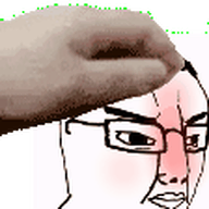 angry animated baby blush glasses hair hand irl petpet soyjak variant:chudjak // 112x112 // 34.4KB