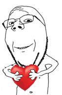 animated glasses happy heart holding_heart holding_object nipple smile sniff soyjak stubble subvariant:wholesome_soyjak variant:gapejak wink // 788x1200 // 4.0MB