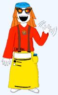 arm beanie colored_glasses entiral_(user) glasses hair hand mymy necklace nintendo nintendo_switch ongezellig open_mouth orange_hair series:name-tan smile suspenders transparent_background variant:soytan video_game wave waving // 1352x2196 // 68.0KB