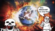 bald earth end_of_the_world fat fire glasses irl_background looking_at_you megacorp pointing pointing_at_viewer skeleton smug speech_bubble stubble variant:markiplier_soyjak variant:truthjak // 1280x720 // 1.1MB