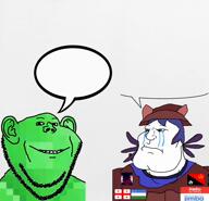 2soyjaks better_off_alone emerald emerald_(namefag) jimbo_(namefag) jimbo_(user) lyrics meta:namefags music speech_bubble variant:impish_soyak_ears variant:meximutt video // 746x720, 77.2s // 2.8MB