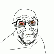 angry animated bloodshot_eyes clenched_teeth distorted frown glasses soyjak strobe stubble variant:feraljak yellow_teeth // 512x512 // 1.7MB