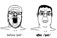 2soyjaks before_after hair pol_(4chan) pol_(soyjak_party) remake remastered subvariant:a24_slowburn_chudjak text variant:a24_slowburn_soyjak variant:chudjak white_background white_skin // 984x649 // 9.3KB