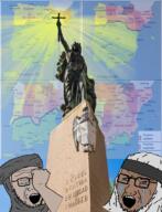 1300 2soyjaks 790 900 al_andalus arab aragon asturias black_skin bloodshot_eyes castille christianity closed_eyes country cross crying glasses hair hand history islam keffiyeh map open_mouth portugal reconquesta soyjak spain spanish_text statue stubble turban variant:soyak // 588x768 // 641.9KB