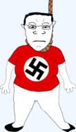 chud clitty flag:nazi_germany full_body glasses hanging looking_at_you neutral penis rope subvariant:chudjak_front subvariant:neutralplier swastika transparent_background variant:chudjak variant:markiplier_soyjak // 1375x2392 // 264.7KB