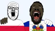 2soyjaks beard black_skin flag:haiti flag:poland friendship glasses hair haiti hand history meta:tagme open_mouth poland soyjak stubble variant:a24_slowburn_soyjak variant:nigjak // 1920x1080 // 341.0KB