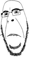 biting_lip clothes distorted frown glasses soyjak stubble subvariant:hornyson template variant:cobson // 414x808 // 18.5KB