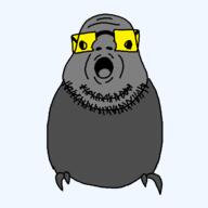 admin beard glasses grey_skin open_mouth soot soyjak_party variant:budgiejak // 640x640 // 14.1KB