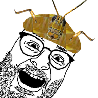 bug clothes glasses hat open_mouth soyjak stubble variant:its_out_get_in_here // 596x782 // 117.8KB