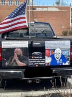 alex_jones arm clothes facebook flag ford glasses irl irl_background meme pickup_truck smile soyjak stubble text truck twitter united_states variant:walmartjak youtube // 640x852 // 888.5KB