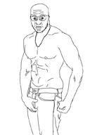 arm buff chains closed_mouth clothes glasses hand mustache soyjak stubble variant:unknown // 682x1024 // 108.9KB