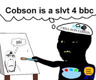2soyjaks artist award bbc biting_lip clothes easel forehead_mark hat holding_object judaism kippah looking_at_you nigger open_mouth queen_of_spades slut_for_bbc soyjak star_of_david stubble subvariant:hornyson text thought_bubble variant:cobson variant:soyak yellow_sclera yellow_teeth // 1440x1200 // 101.3KB