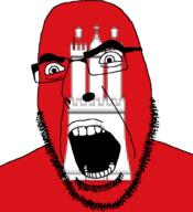 Hamburg angry flag flag:hamburg full_head germany glasses hair looking_to_the_right open_mouth soyjak stubble teeth variant:cobson // 721x789 // 23.8KB