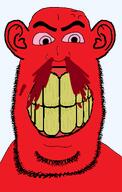 angry beard bloodshot_eyes closed_mouth crooked_teeth ear looking_at_you red_skin soyjak stubble variant:cobonsy // 775x1215 // 65.0KB