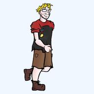 animated artist:maslack award beard blond glasses hair meta:not_oc nate puppet red_shirt redraw transparent_background variant:soyak yellow_hair // 1000x1000 // 1.1MB