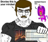 mlp 4chan 4cuck angry barneyfag blood bronies_this_is_your_mindset doom holding_object lee_goldson muscular_male my_little_pony nosebleed queen_of_spades satoko_houjou(namefag) subvariant:muscular_chud unbothered variant:chudjak variant:feraljak yellow_teeth // 1059x929 // 451.6KB