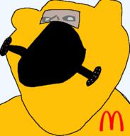 amerimutt brown_skin_skin clothes hazmat_suit mcdonalds mutt subvariant:impish_amerimutt variant:impish_soyak_ears // 598x628 // 11.2KB