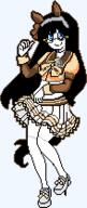 16bit anime art avengers catgirl clothes female full_body glasses hair hand meta:tagme necklace pixel_art school_uniform skirt smile soyjak style_emulation thigh_highs variant:soytan // 88x208 // 5.1KB