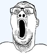 ear glasses open_mouth soyjak stretched_mouth stubble template transparent_background variant:reaction_soyjak // 672x800 // 20.8KB