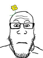 closed_mouth flower glasses neutral plant soyjak stubble subvariant:neutralplier variant:markiplier_soyjak // 600x800 // 83.6KB