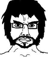 angry beard frown glasses goatee hair lips long_hair looking_at_you mustache stubble subvariant:chudjak_front variant:chudjak // 840x1000 // 20.2KB