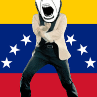 angry animated country dance flag flag:venezuela full_body gangnam_style glasses irl open_mouth soyjak star stubble variant:cobson venezuela // 300x460 // 500.3KB