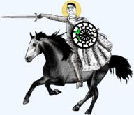 armor arrow art green_arrow greentext horse horseback_riding knight painting shield sonnenrad subvariant:suspicious_chudjak sword variant:chudjak // 2324x2002 // 247.8KB