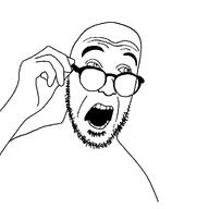 glasses hand nuvariant open_mouth shocked stubble variant:checkjak // 1000x1000 // 48.2KB