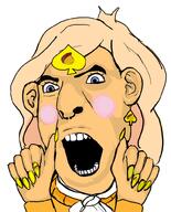 angry blond blue_eyes coco_(ongezellig) ear earring female hair hand ongezellig open_mouth painted_nails queen_of_spades slut slut_for_bsc sneed soyjak spade subvariant:slutson the_simpsons variant:cobson white_skin yellow_hair // 800x988 // 233.5KB