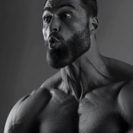 black_and_white gigachad grey_hair grey_skin meta:ai_generated monochrome nas:gigachad // 560x560, 6s // 1.4MB